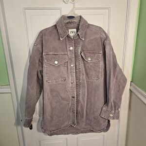 Zara Mauve Jean Jacket